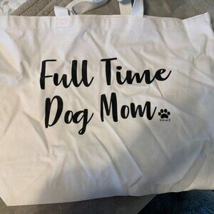 Large Dog Mom Tote Bag Canvas NEW 15” X 18.5”